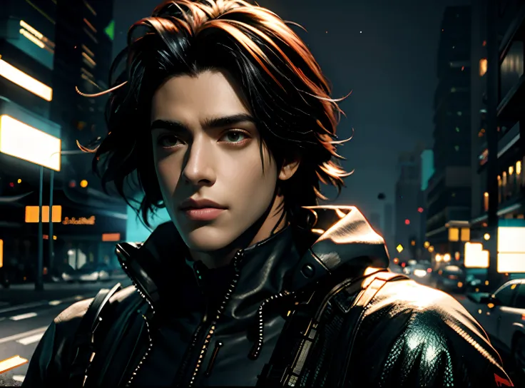 natural background cyberpunk handsome boy realistic be fece 8k ultra realistic