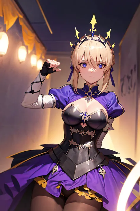 artoria pendragon, halloween, sem armadura, peitos grandes, coxas grandes, ultra detalhado, cores vivas, fundo halloween, olhos brilhantes, beleza assombrosa, pose encantadora, fate/grand order,