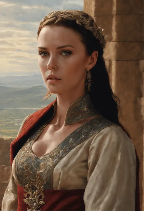 ((Charlize Theron), (Arwen)), estilo modelshoot, Parece Keira Knightley, (extremamente detalhado CG unidade 8k papel de parede), foto corporal completa da obra de arte mais bonita do mundo, Bruxa medieval inglesa, Vale Verde, pearl skin,coroa de ouro, ouro...