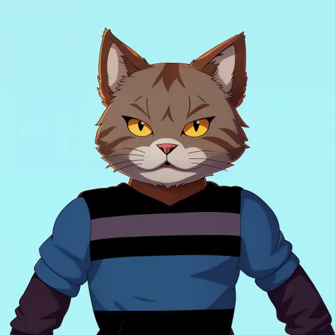 Theres a cat wearing a hoodie and a jacket, Retrato de personagem peludo, Ashfur de gatos guerreiros, Clube do Gato, Retrato de um clube, um Clube do Gato, Gato Anime Realista, Gato Anime, personagem peludo, warrior cats fan art, desenho peludo profissiona...