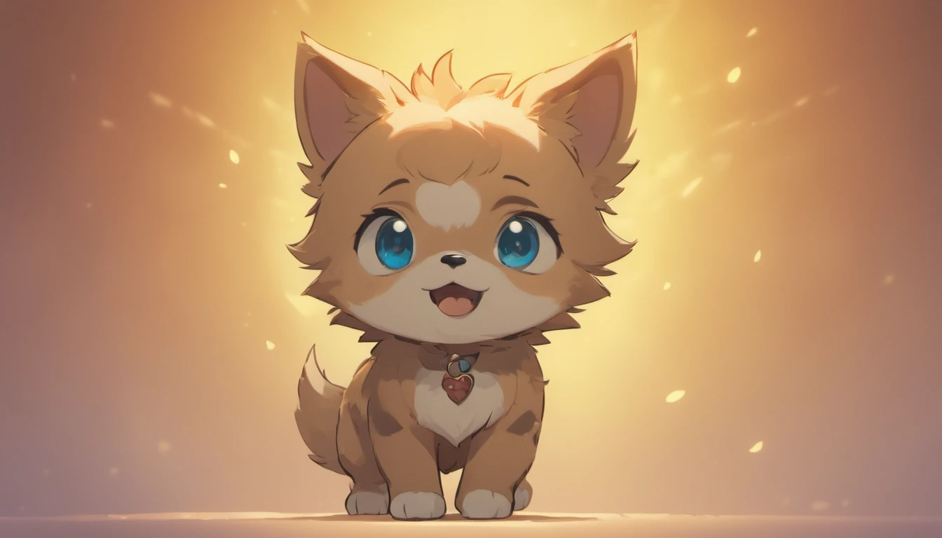 Furry Chibi Dog 3D Front and Profile