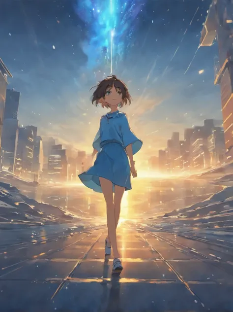 makoto shinkai paysage ciel bleu profond