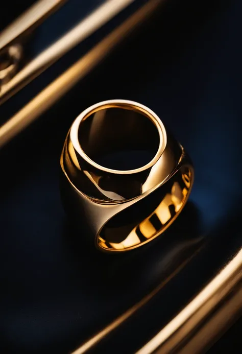 Metallic ring），hyper photorealism，Alexander Calder（r，macro shot，Reflex lens，spotlight，lord of the ring，Reflection，Rotary process