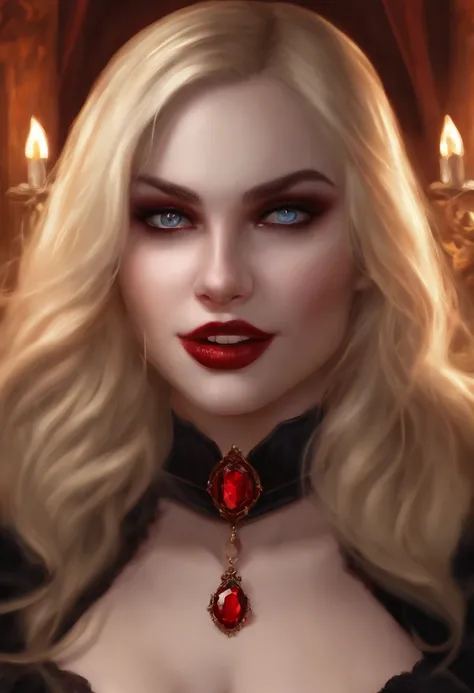 ((masterpiece)),((best quality)),((high detail)),((realistic,)) Futanari Vampire Girl, rape, Petite blonde girl, breeding, vampirism, fangs, crying, futadom, lezdom, creampie, mind break, looking at viewer, cuckold