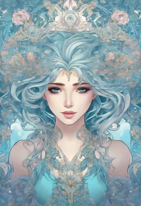 /upscale (masterpiece, top quality, best quality, official art, beautiful and aesthetic:1.2), (1girl), extreme detailed,(fractal art:1.3),colorful, light blue hair, looking at viewer, teenager