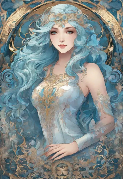 /upscale (masterpiece, top quality, best quality, official art, beautiful and aesthetic:1.2), (1girl), extreme detailed,(fractal art:1.3),colorful, light blue hair, looking at viewer, 12 years old, innocent