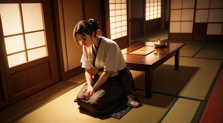 the innkeeper, a kind-hearted woman at ryokan