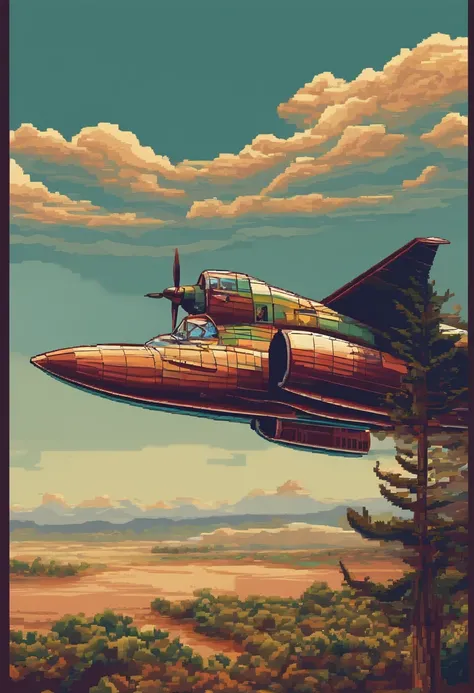 Pixel Art Airplane