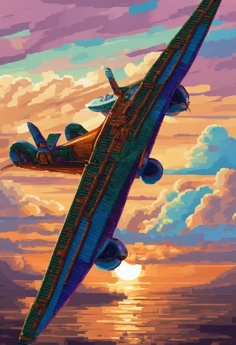 Pixel Art Airplane