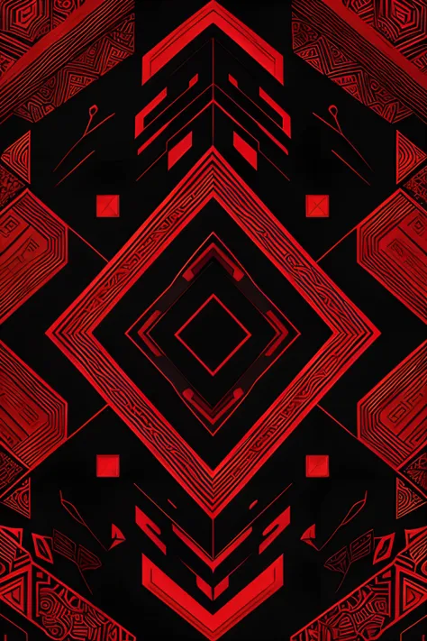 reddish、strength、A black、Abstract、Geometric pattern、mystical、red