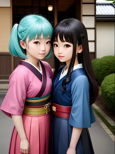 2girls, sisterhood,japanes,Magical_girl, Two-tone hair, Live action,