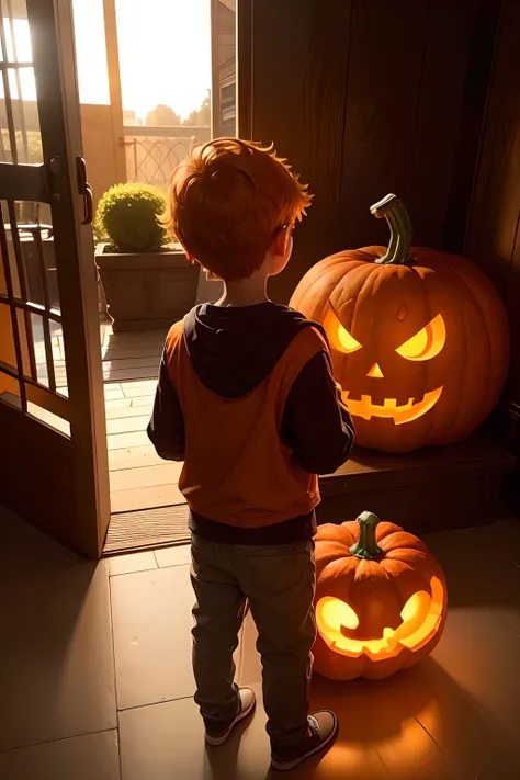 A huge orange pumpkin appears on the doorstep of a boy named Jakes house, the boy bends down to the pumpkin, looking at it with interest, The setting sun plays on its smooth surface making it look like a treasure this pumpkin is special it is all fantasy s...