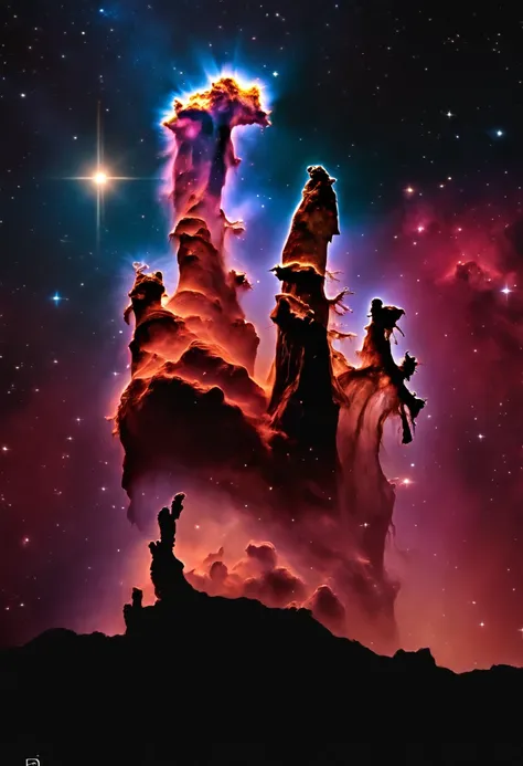 pillars of creation, Dark Galaxy, Deep Black