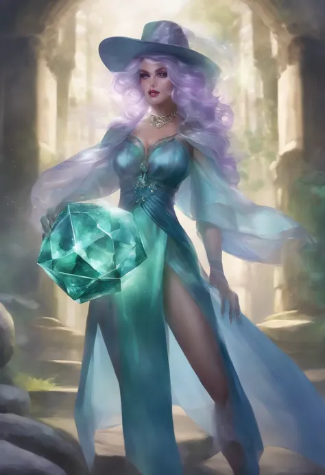 Positive:Fluorite woman, transparent, shining,whole body,magician
Negative:worst quality, low quality:1.4
DPM++ 2M Karras