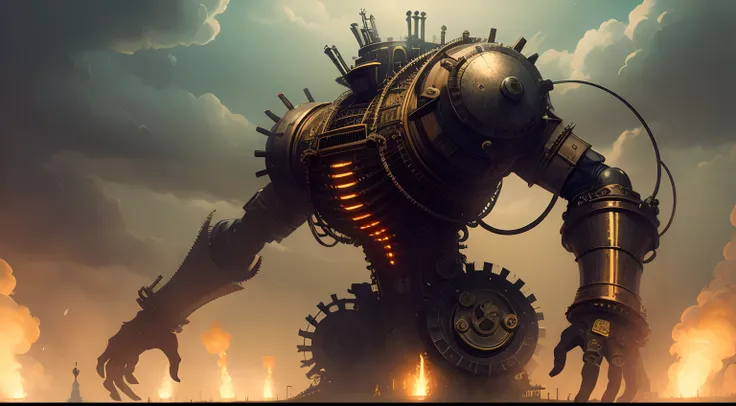 Steampunk, industriel,  engrenage, vapeur, machines