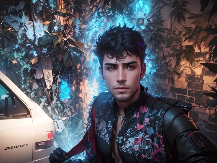 Change clothes and background cyberpunk handsome boy, realistic face,8k ultra, realistic