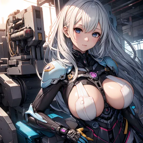 Mechanical Girl,complex machinery、full bodyesbian、Delicate and detailed writing, masutepiece, High resolution