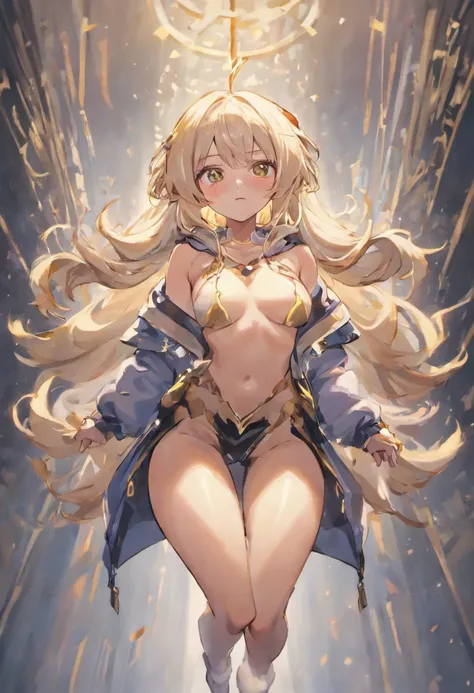 top-quality、8K))One Woman　long hair anime girl、extremely cute anime girl face、nightcore、From the front line of girls、Portrait of a cute anime girl、granblue fantasy style, granblue fantasy style, granblue fantasy style, Whole body, from bellow,ceiling,Looki...