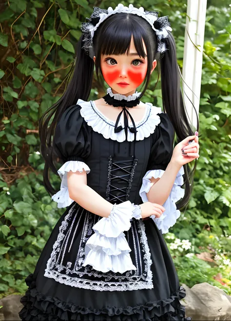 One girl、Gothic lolita、high twintails