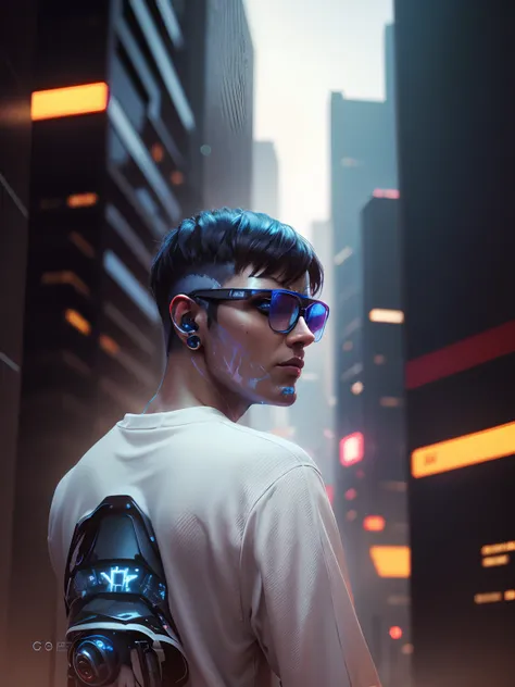 Change background to sci fi movie and make cyberpunk type realistic character 8k ultra hd