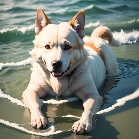 Please 4k resolution image of dog in the water