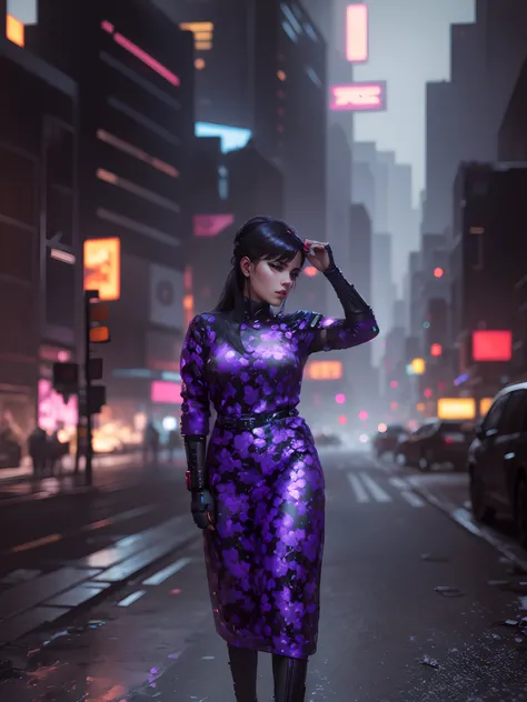 Change background cyberpunk, beautiful girl, realistic face,8K, ultra realistic,