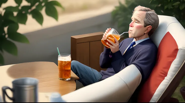 George Bush Drinking Lean