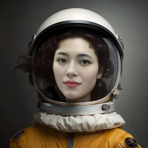 arafed woman in a space suit with a helmet on, portrait of an ai astronaut, portrait of an astronaut, woman astronaut, portrait of astronaut, portrait armored astronaut girl, beautiful woman in spacesuit, wearing an astronaut helmet, in spacesuit, wearing ...