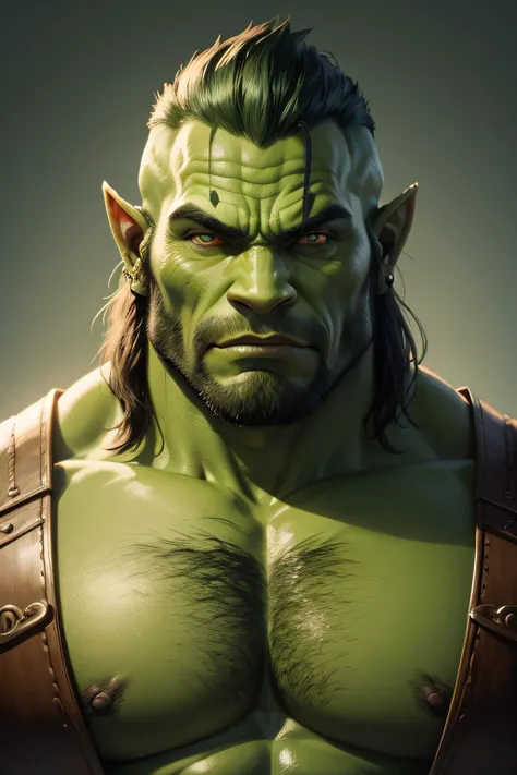 green bara orc with human faces