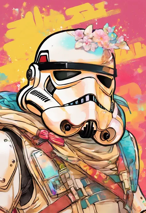 El dibujo de tinta  Stormtroopers, Digital illustration, Comic strip style, acuarela, Estilo ArtStation, arte conceptual, 2 d illustration, por Peter Draw, por Carne Griffiths, por Wadim Kashin, cuerpo completo, centrado,detallado, Suave, dynamic  pose