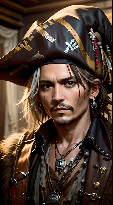 Johnny Depp in pirates of the Caribbean