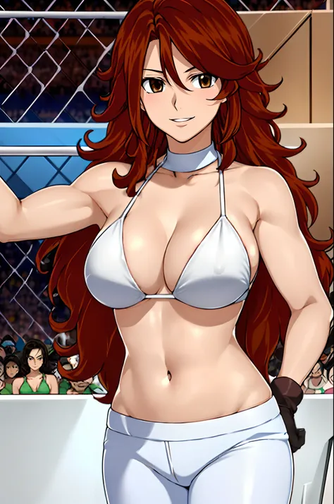 hug, Elegant lady, (upper body view), anime style: 1.8, anime drawing, ultra detailed face, ultra detailed body, 4k, Sumergai Lee Noriega, (standing), best quality, anime style, hires, highest definition, digital blending, bold drawing lines, ((wwe diva), ...