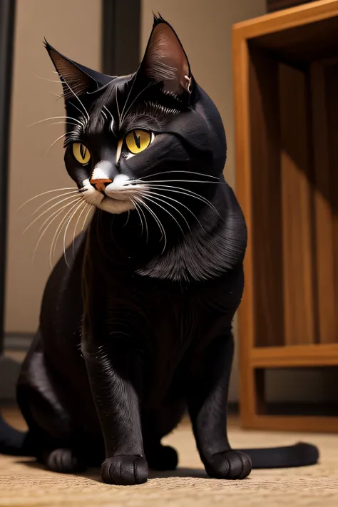 gato de negro pelaje