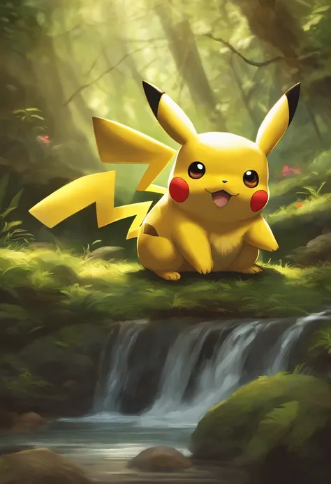 criar uma tela retangular com um pikachu de pokemon