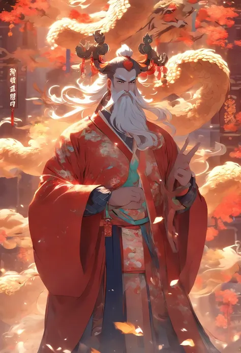 (((PANGU))) best quality, ultra-high resolution, 4K detailed CG, masterpiece, Tall Man,Chinese clothing, Chinese mythology, ((Giant)),Chinese style，Chinese drama, aesthetic, screen-centric