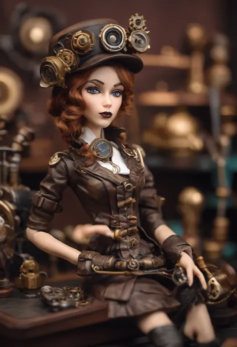 Il y a une femme dans une tenue de steam punk tenant un pistolet, A beautiful steampunk goddess, Steampunk beautiful anime woman, Style fantastique Steampunk, porter une tenue Steampunk, Steampunk Cyberpunk, fille Steampunk, Portrait de Lady Mechanika, Fan...