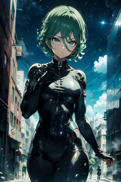 (((by One Punch Man aesthetic style::1))), astonishing & masterpiece art of a beauty Tatsumaki