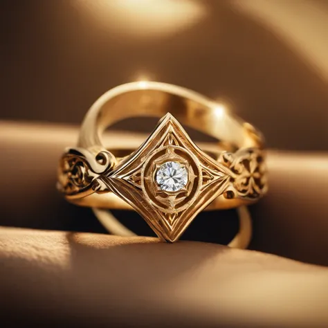 （（Ring design concept art）），Yellow gold ring，（Ring concept blueprint），（（Ring rings in the shape of waves）），Engraved five-pointed star，（Fine craftsmanship），Hemming，Natural sunlight，Shining Effect