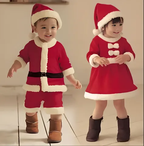 ((Masterpiece)), ((Top quality)), (Ultra definition), ((High definition)), 4K, (8K), Top quality, (Beautiful), Realistic and realistic photo, Natural light, Round face, ( pretty cute),
Japanese boys and girls cosplaying as Santa, ((smile)), ((3 years old))...