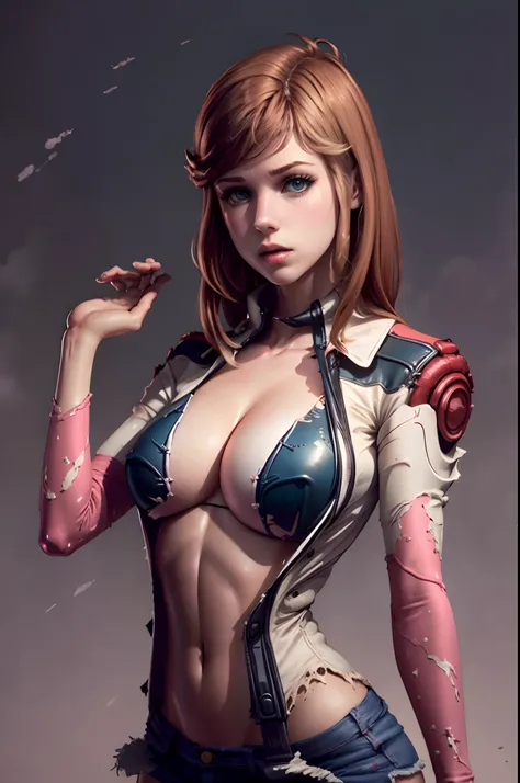 Anna Kendrick in ripped clothing breast_expansion
