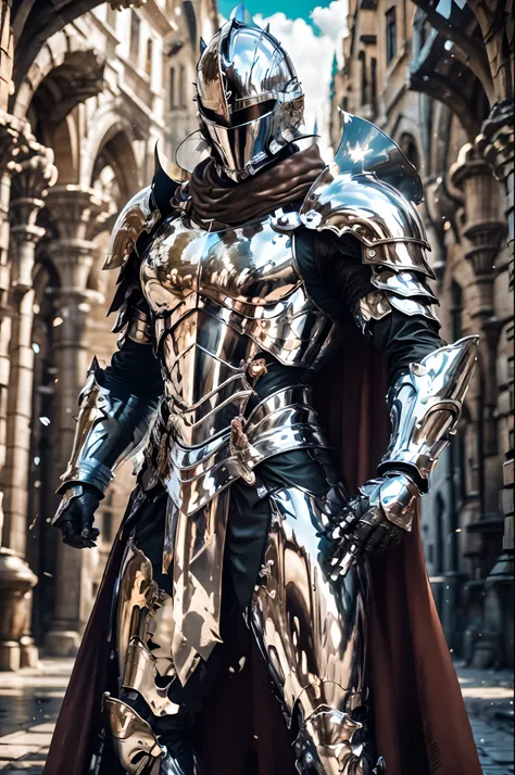 knight in chrome armour