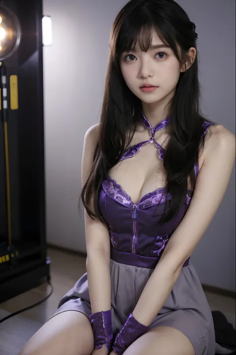 top-quality、​masterpiece、超A high resolution、(Photorealsitic:1.4)、女の子1人、Black hair、glowy skin、((super realistic details))、Global Illumination、Shadow、octan render、in 8K、ultrasharp、Raw skin is exposed in cleavage、metals、gear wheel、Hydraulic cylinder、Details o...