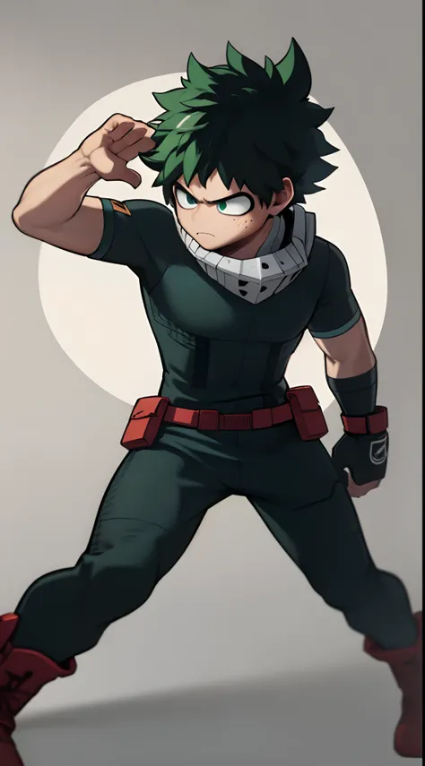 1 male, solo, Deku, masterpiece, action pose, HD, ultra quality, EnvyBetterHands LoCon, Ray Tracing, NVIDIA RTX, Super-Resolution,Unreal 5, dept of field, serious face, very detailed, EnvyBetterFace LoCon,