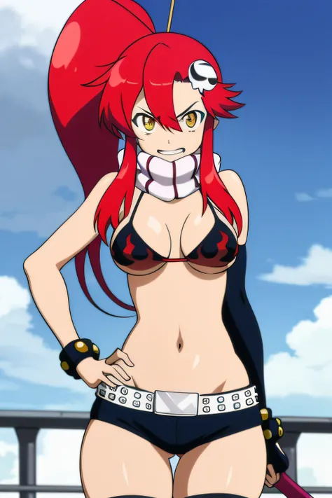 Yoko Littner retrato, yellow eyes,