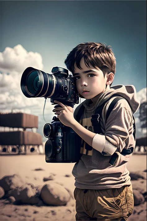 Boy with camera cinematic