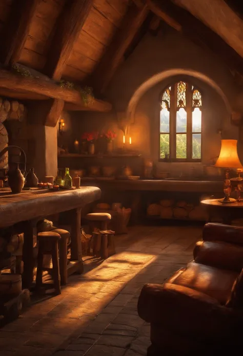 {{Medieval inn,inside in room}},Beautiful scene,during daytime,No humans,no Animal,