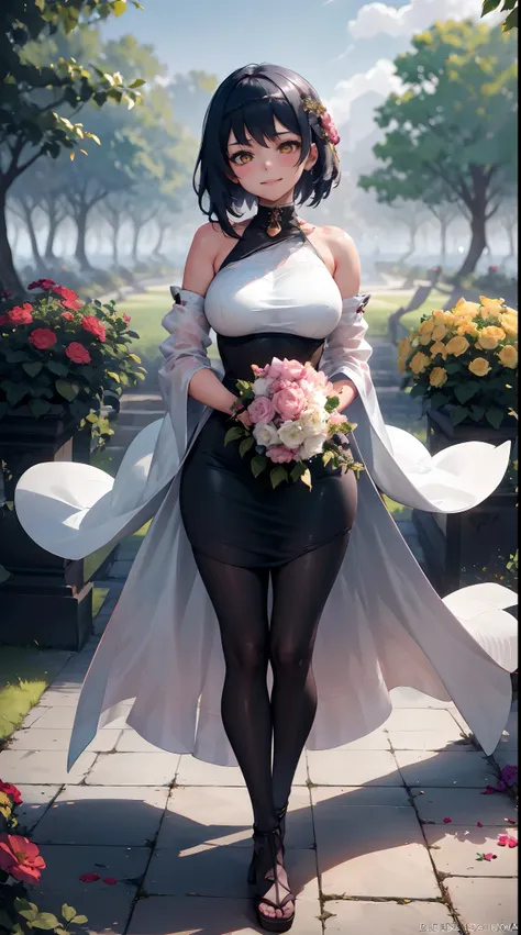 kujou sara | genshin impact, master-piece, bestquality, 1girls,25 years old, proportional body, proportional., wedding dresses, ...