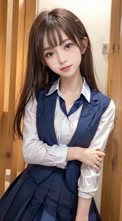 1womanl, （middlebreasts）, light brown hair, Blunt bangs, hair behind ear, hair over shoulder, （Long hair）,wetting hair,（ slender body shape）, （Ultra Fine Face）, Delicate lips,（beautidful eyes）, thin blush, Brown eyes, （shinny skin, flawless skin :1.3）,鎖骨, ...