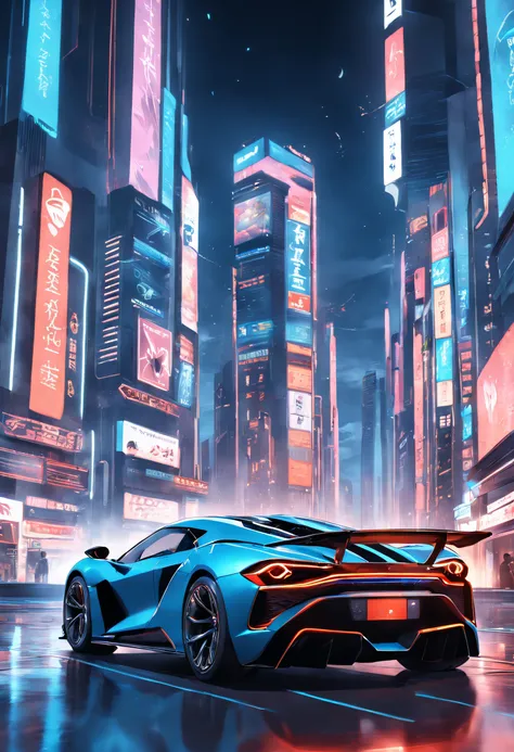 supercar of the future with visual aggression, track equipped futuristic technology, augmented reality providing an immersive driving experience,  providing an immersive driver experience, professional automotive photography, 64k resolution hyperdetailed.