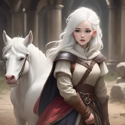 White-haired beast-eared maiden